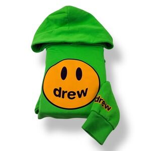 drew house Mascot Smiley Face Green Hoodie Men's Size XS Oversized